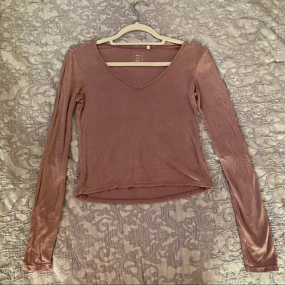 Me to We Long Sleeve Ribbed Top